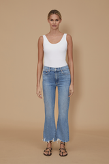 Rosy Brown Bella Crop Flare - Beach House Jeans