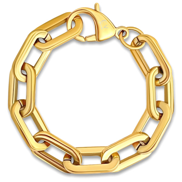 Light Goldenrod Gage Oversized Link Bracelet Bracelet