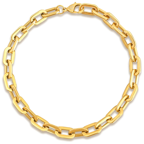 Light Goldenrod Gage Oversized Link Necklace Necklace