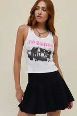 Gray No Doubt Seven Night Stand Ribbed Tank Graphic Tee
