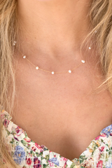 Dark Salmon Camille Pearl Necklace Necklace