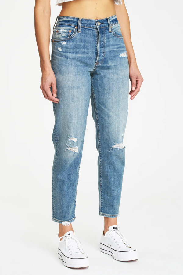 White Smoke The Original High Rise Tapered Mom Jean | Confessions Jeans