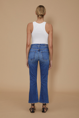 Rosy Brown Bella Crop Flare - Libertine Jeans
