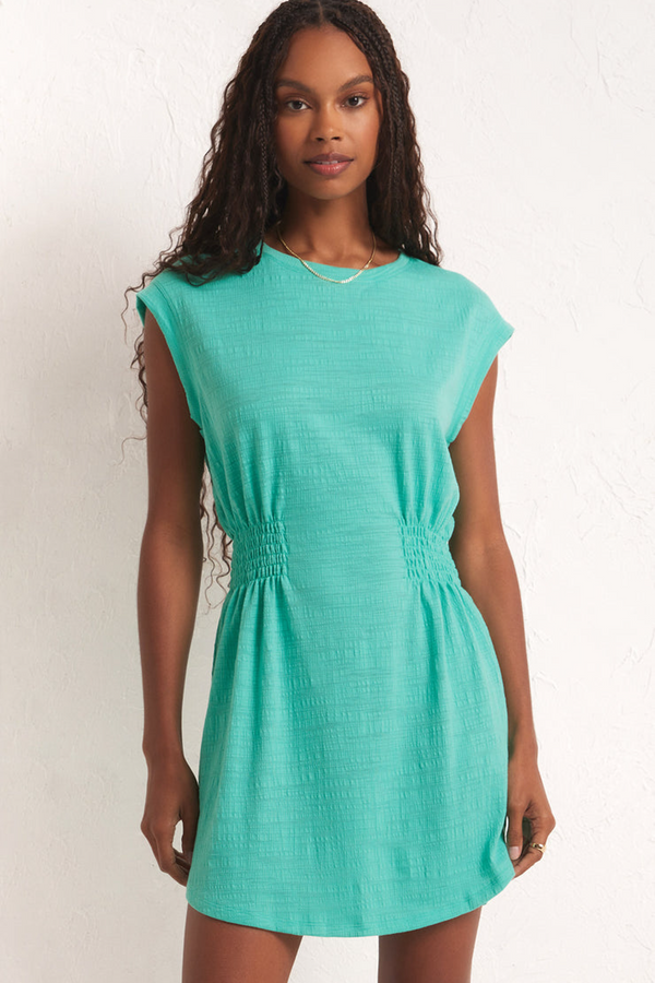Sea Green Rowan Textured Knit Dress Mini Dress