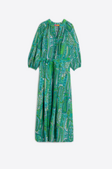 Sea Green Claudette Dress - Green Paisley Midi Dress