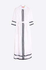 White Smoke Natalia Dress - White Poplin Maxi Dress