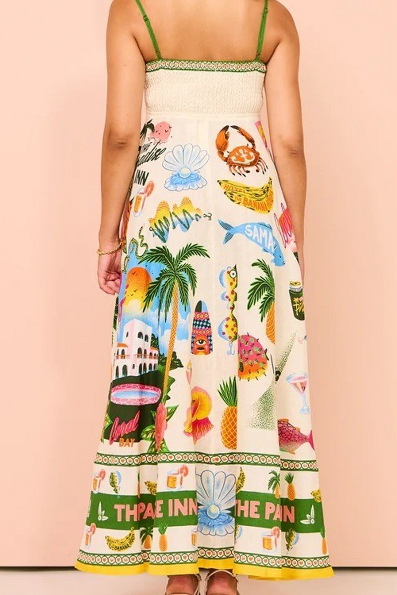 Peach Puff Paradise Island Maxi Dress Maxi Dress