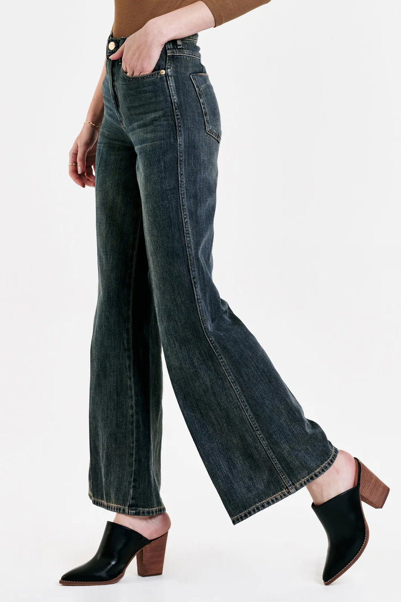 White Smoke Fiona Super High Rise Wide Leg Jean Jeans
