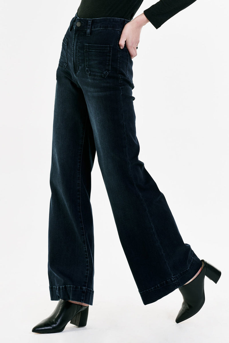 White Smoke Fiona Super High Rise Wide Leg Jean Jeans