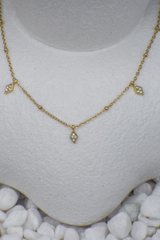 Dark Gray Elandra Diamond Drop Necklace Necklace