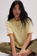Light Gray Relaxed Crop Tee Crop Tee