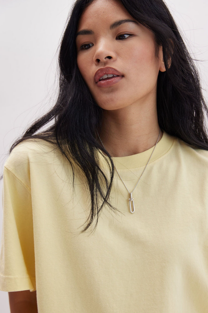 Tan Relaxed Crop Tee Crop Tee