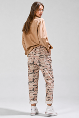Light Gray Bad Habit Camo Pants in Pink Combo Pant