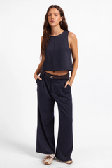 White Smoke Legacy Pants in Navy Ivory Pant