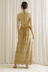 Light Gray Emmaline Eyelet Maxi Maxi Dress
