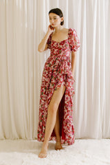 Light Gray Camille Floral Maxi Dress Maxi Dress