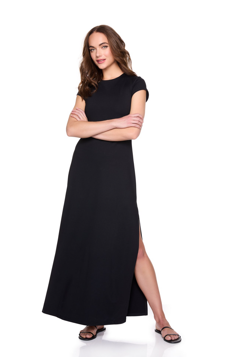Gray Long T-Shirt Dress Maxi Dress