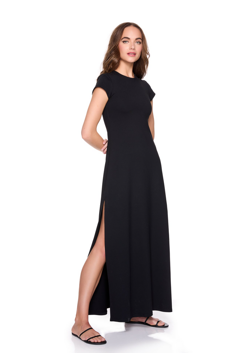 Gray Long T-Shirt Dress Maxi Dress