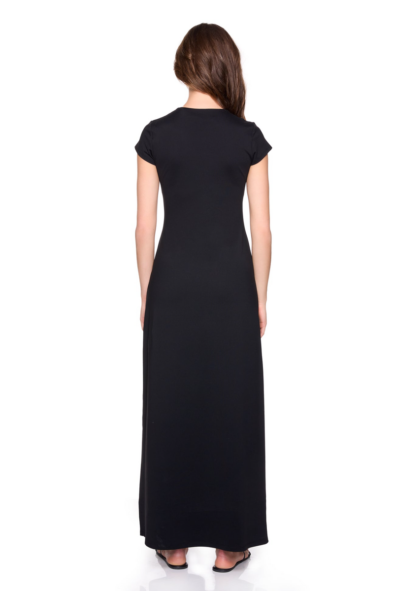 Black Long T-Shirt Dress Maxi Dress