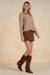 Tan Cozy Charm Sweater Sweater