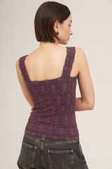 Light Gray Serina Lace Textured Top Top