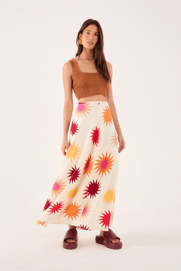 Maxi Skirt in Cali Print