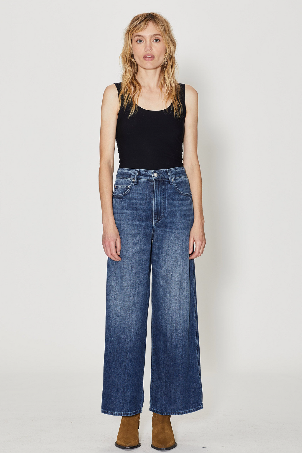 Deuxime Classe ルーズジーンズ38 ブルー Juliette Wide Leg Ankle | Sierra Sky – Two Cumberland