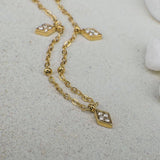 Dark Gray Elandra Diamond Drop Necklace Necklace