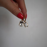 Light Slate Gray Naomi Hoops - White | Zircon Drop Hoops Earrings