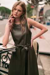 Black Rebel Belle Faux Leather Midi Dress Midi Dress