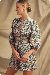 Rosy Brown The Rose Floral Mini Dress Mini Dress