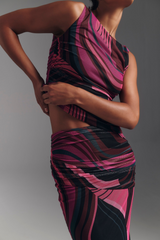 Light Slate Gray Savy Top in Pink/Multi Top