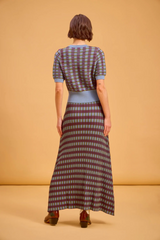Tan Gerty Skirt in Dewfall Maxi Skirt