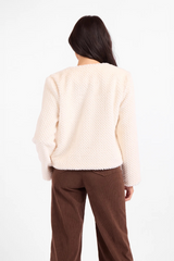 White Smoke So So Soft Faux Fur Jacket Jacket