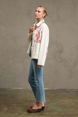 Dim Gray Bloom With Me Jacket Jacket