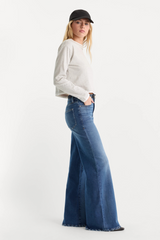 Lavender Soft Tech Good Petite Palazzo Jeans in Ridicule Jeans