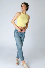 Light Gray Potter Wide Ribbed Tank Top Tank Top