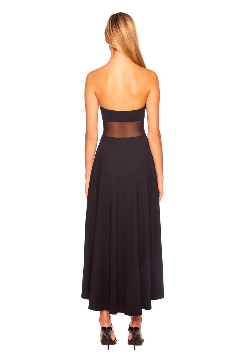 Dark Salmon Carryover Mesh Tube High Low Dress Midi Dress