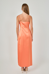 Satin Lace Slip Maxi Dress