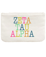 Antique White Sorority Color Block Pouch