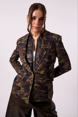 Lavender Helen Fireside Blazer With Puffer Insert in Camo Blazer