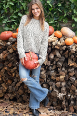 Dark Slate Gray Josef Marled Crew Chunky Sweater