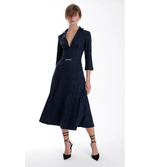 White Smoke Victoria Suede Maxi Dress Midi Dress