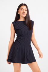 White Smoke East Gate Pinstripe Mini Dress Mini Dress