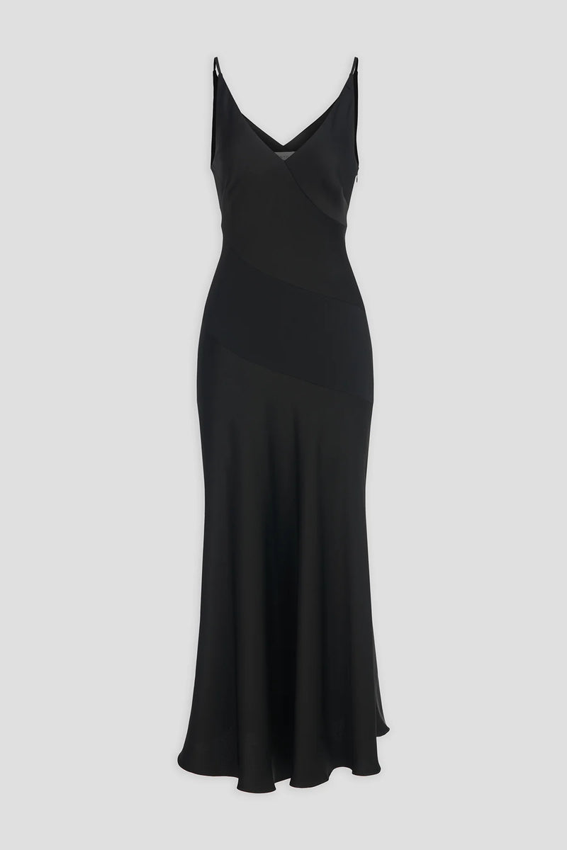 Black Ivie | Crepe Satin Dress Formal Dress