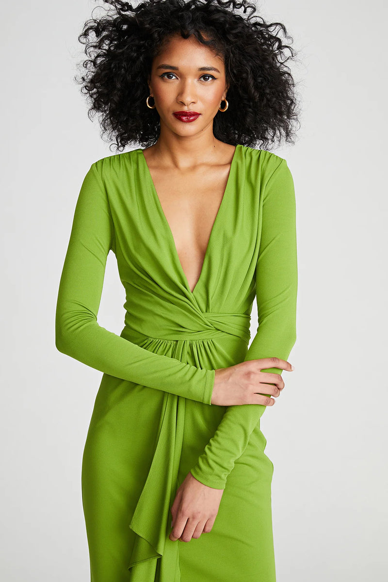 Dark Olive Green Yolanda Jersey | Gown Formal Dress