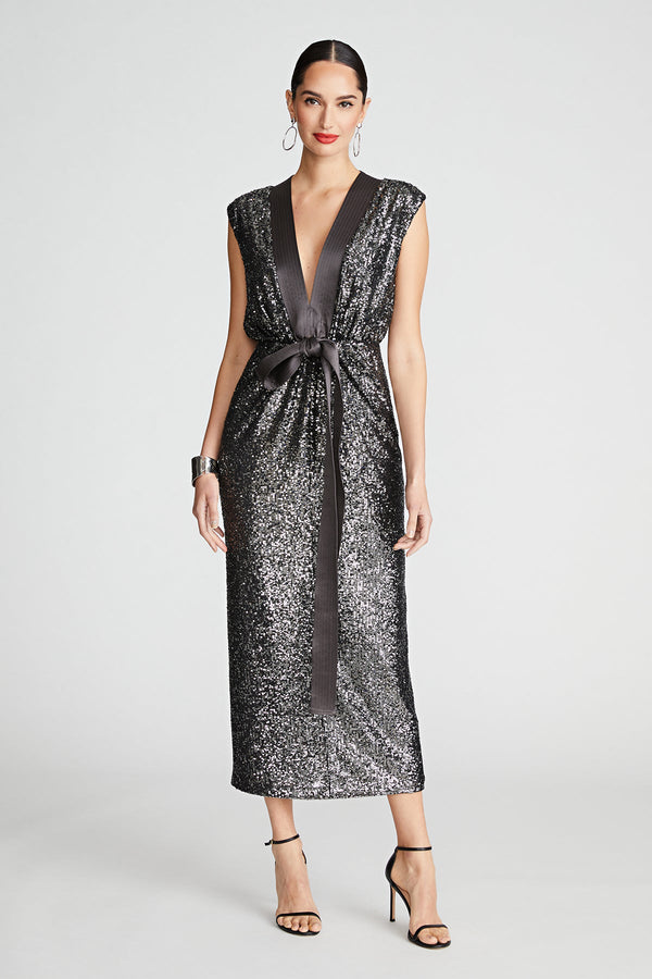 Light Gray Ranae | Dress In Sequin Formal Dress