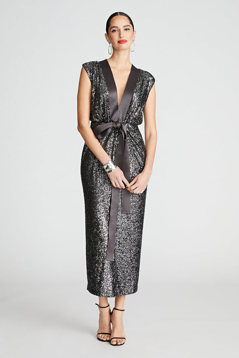 Light Gray Ranae | Dress In Sequin Formal Dress