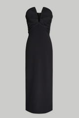 Light Gray Maguerite | Crepe Midi Dress Midi Dress