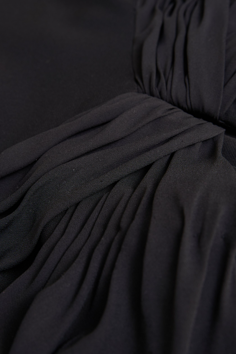 Black Maguerite | Crepe Midi Dress Midi Dress